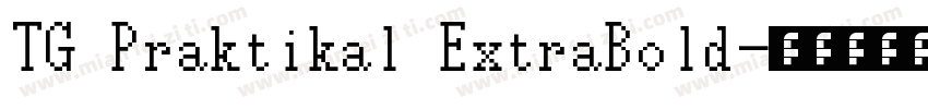 TG Praktikal ExtraBold字体转换